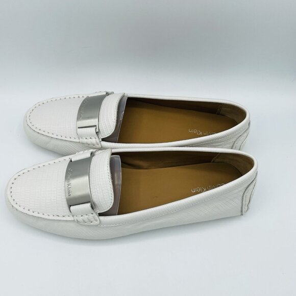 Calvin Klein Shoes Womens Size 11 White Lisette Flats Classic Comfort Loafers - Picture 6 of 10